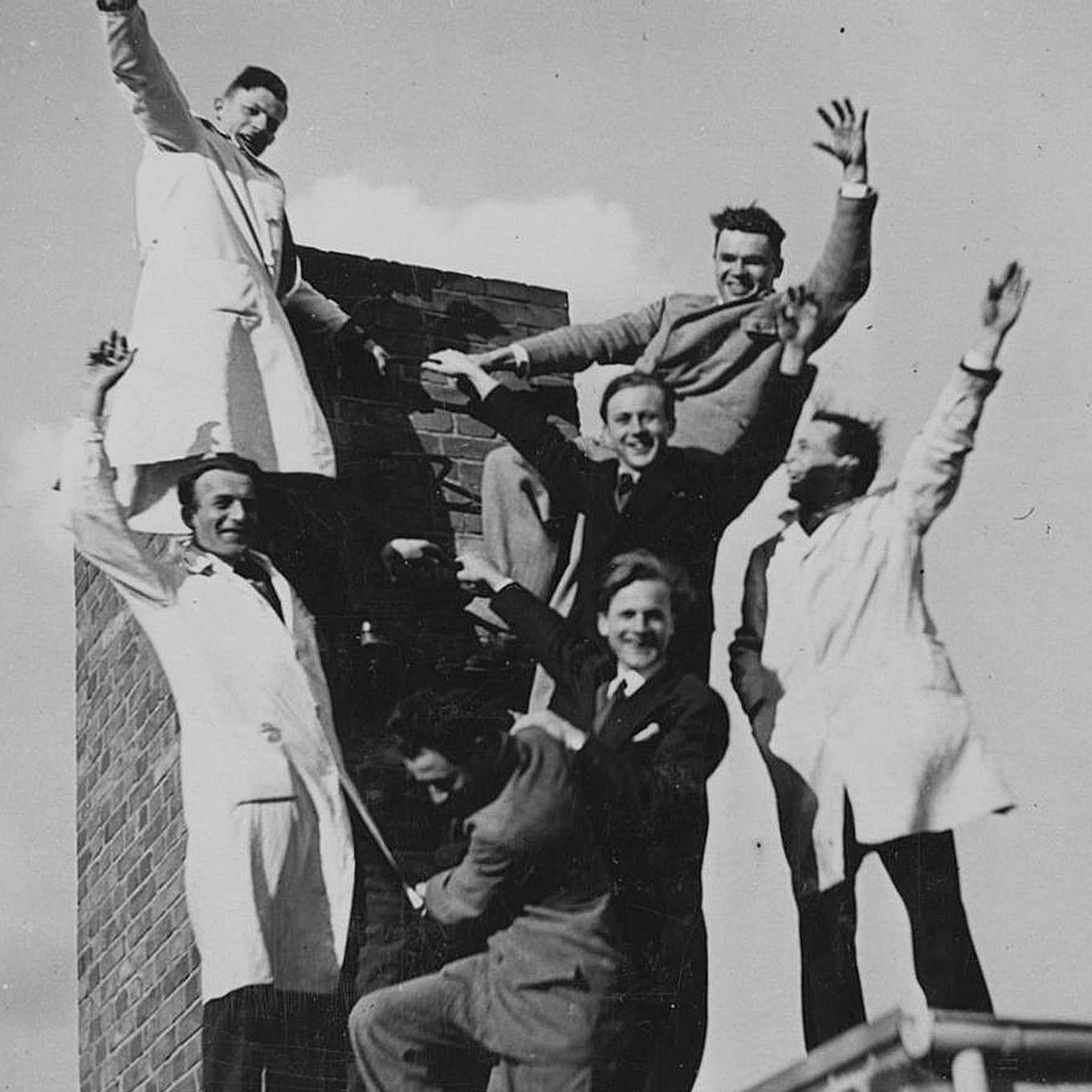 Ernst Neufert mit Kollegen aus der Ittenschule in Berlin 1931